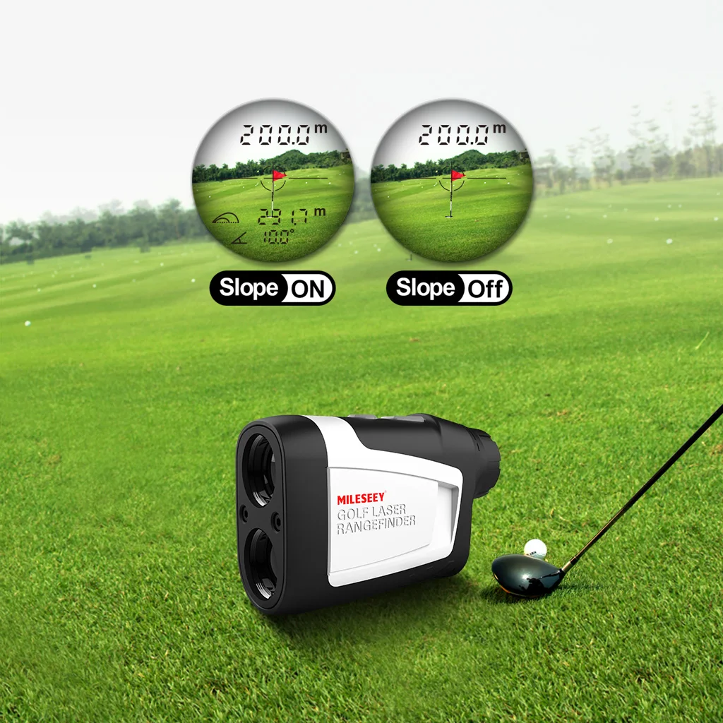 Mileseey pf210 pro preto versão golf laser rangefinders 600m slop interruptor de alta precisão adequado para golf match telescópio medidor