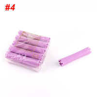 3 Packs/set 18mm Hair Perm Rods with Rubber Bands Kit Cold Permanent Bar Plastic Curlers Rollers Set Wave Fluffy Corn Hair 1507