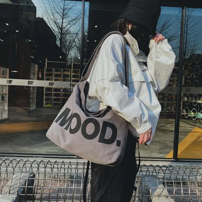 Leisure Bags For Women 2021 Versatile Canvas Shoulder Bags Convenient Handbags Simple Crossbody Bag High Capacity Bag Sporty Bag