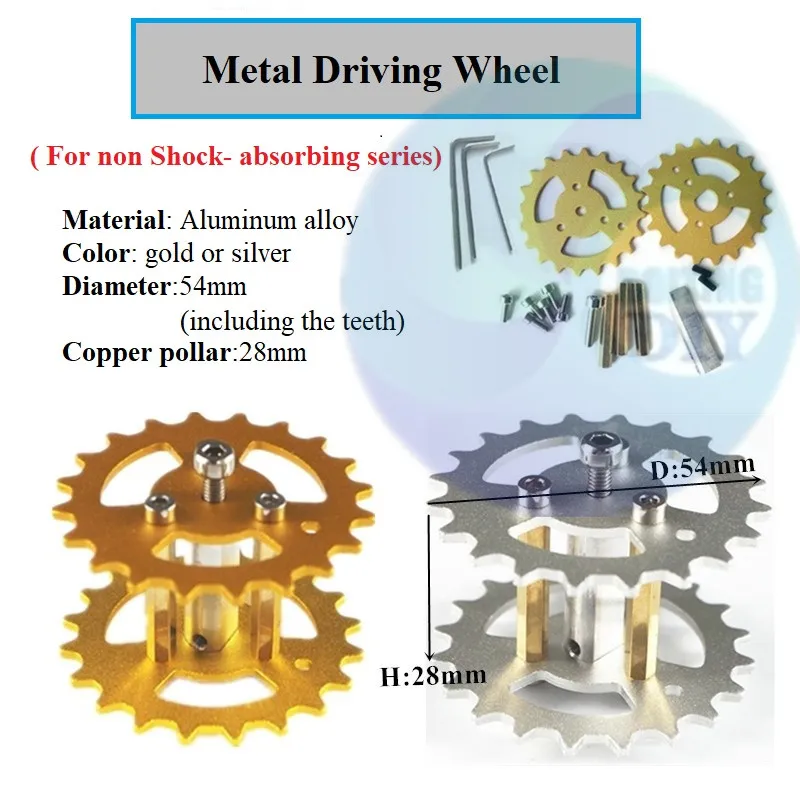 シルバー1セットアクセサリーロボット戦車プラスチックトラック + 駆動輪 + ベアリングホイール追跡rc戦車のシャーシホイールセット