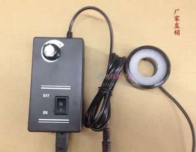 Fuente de luz LED de anillo, fuente de luz LED de 25mm, 5W, 220V, fuente de luz de detección con diámetro interior