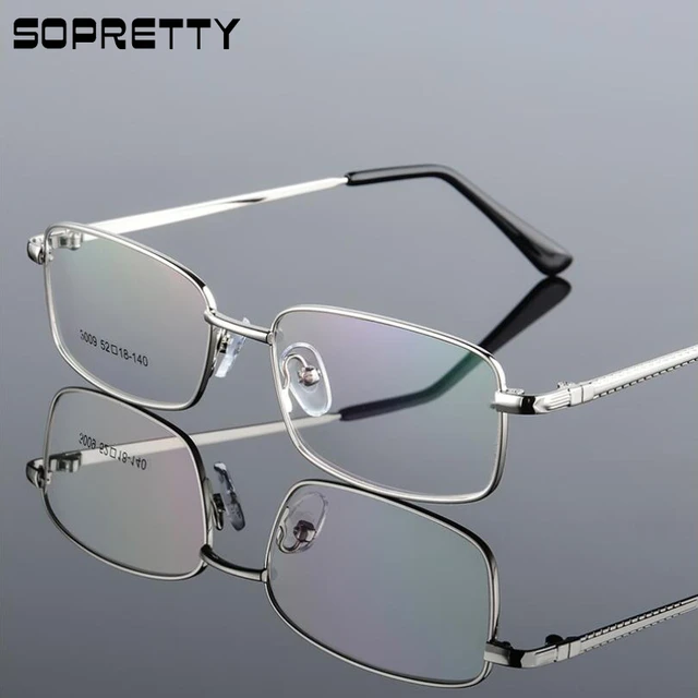 52 18 140 Titanium Alloy Men Women Square Optical Glasses Frame Prescription Eyeglasses Frames for Myopia Hyperopia F3009 AliExpress 200000297