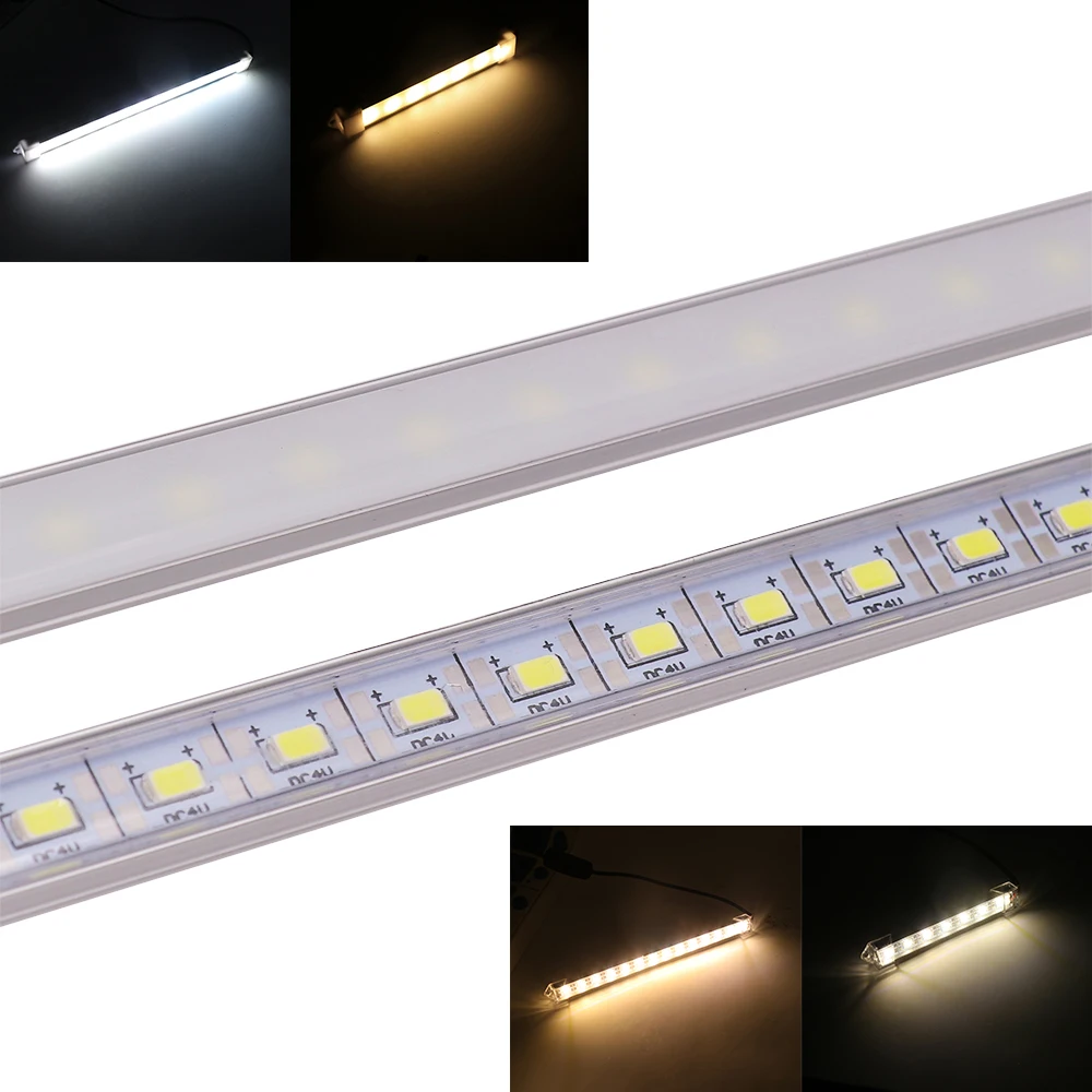 5V USB listwa LED światła za pomocą przełącznika SMD 5630 aluminium twardy sztywny pasek kuchnia wewnątrz oświetlenie 10CM 20CM 40CM 50CM listwa