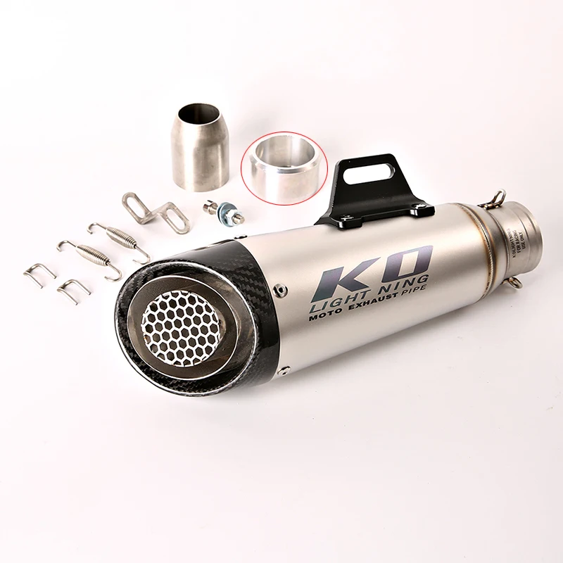 

Universal 38-60.5 mm Motorcycle Exhaust Tail Pipe No DB Killer Escape with Wire-netting Carbon Fiber end for Panigale 959 RSV4