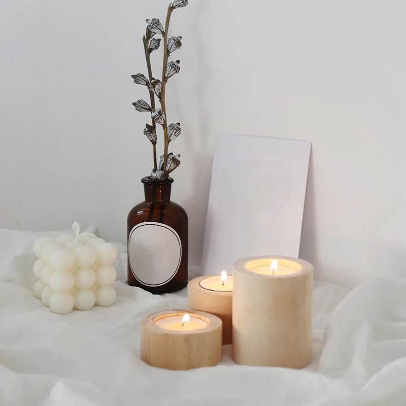 Wood Candle Holders For Home Decor Wedding Candelabra Modern Candlestick Holder Decorative Candlestick Holder
