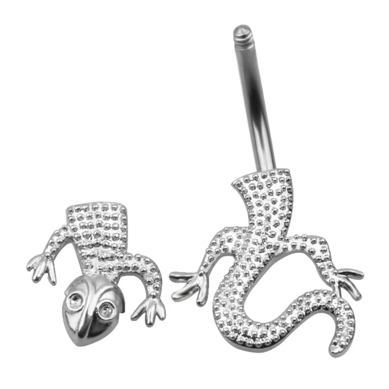 1Pc Surgical Steel Lizard Navel Piercing Belly Piercing Ombligo Belly Button Rings Nombril Navel Rings Earrings Body Jewelry