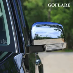 Chrome Carbon fibre For Mitsubishi Pajero 4 IV V80 V87 V93 V97 V98 Door Side Rearview Mirror Cover Trim Car Accessories