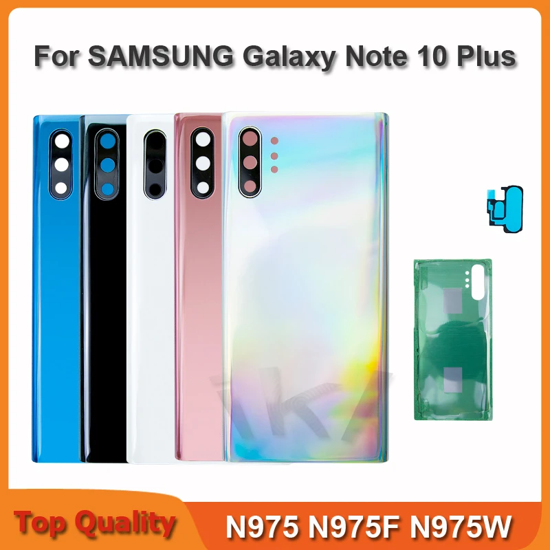 

Waterproof Battery Glass Back Cover For Samsung Galaxy Note 10 Plus N975 Rear Housing Door Case With Camera Lens Frame