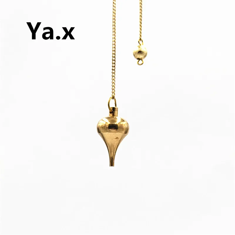 Copper color Pendulo pendulums reiki Pendant divining Metal Pendulum Charms pendulums for Dowsing chakra Spiral Pyramid Pendule