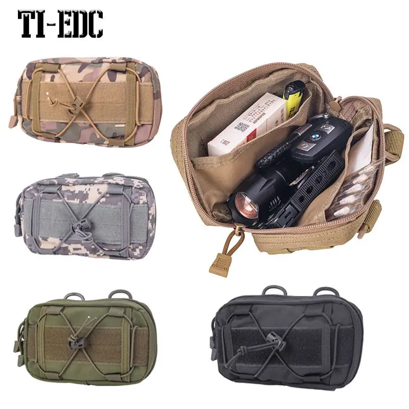 Tactical Molle Horizontal Admin Pouch Compact 1000D Utility EDC Tool Bag with Shoulder Strap，Utility Gadget Belt Waist Bag