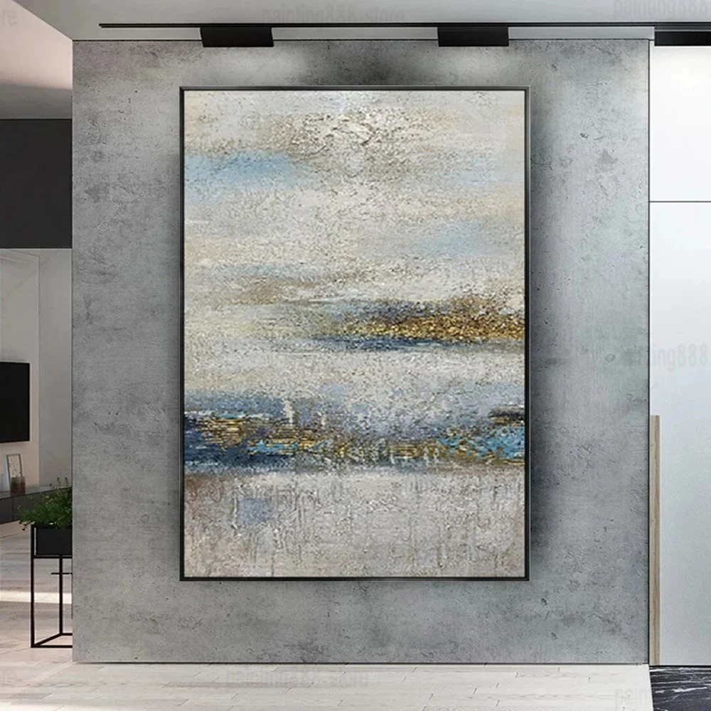 Best Selling Hand-painted Oil Painting Abstract Mountains Landscape Hanging Pictures Modern Canvas Wall Art Corridor Home Decor
