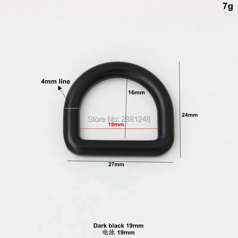 10-30 шт. 10 мм 13 16 19 мм 25 32 мм темно-черные закрытые Кольца dee, мешки, металлические аксессуары, сплав, литой, сварное d-образное кольцо,