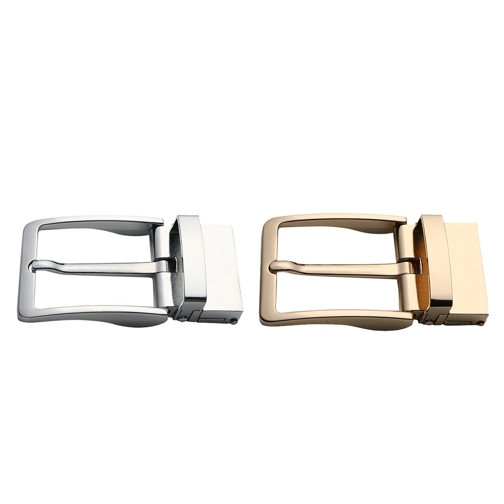 Simple Rectangular Belt Buckle Polished Reversible Ratchet Belt Buckle 40mm