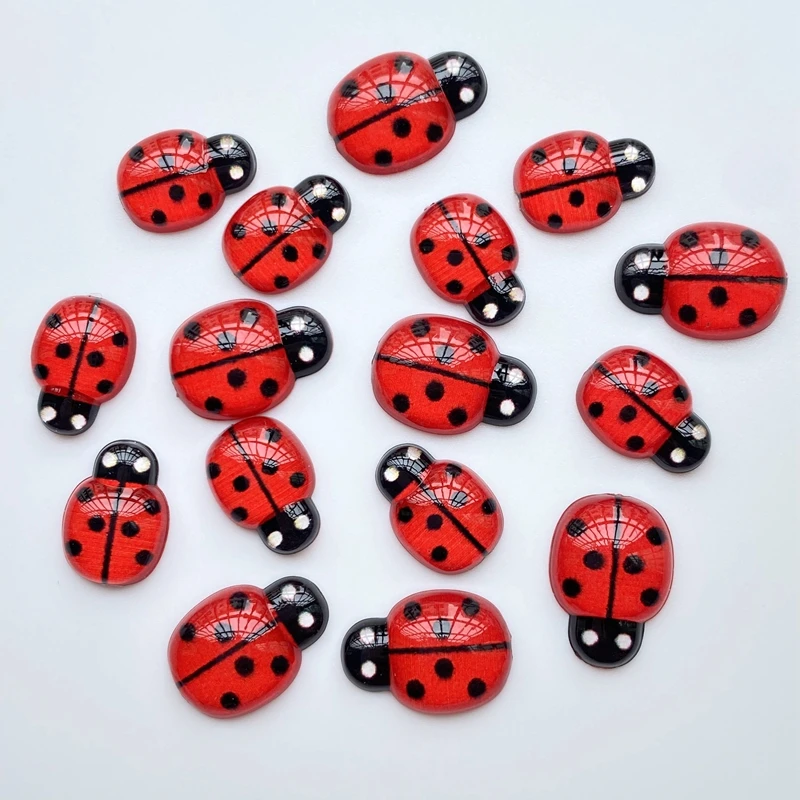 40Pcs New Resin Cute Mini Insects Flat Back Cabochon Scrapbooking Hair Bow Center Embellishments DIY Accessories F8