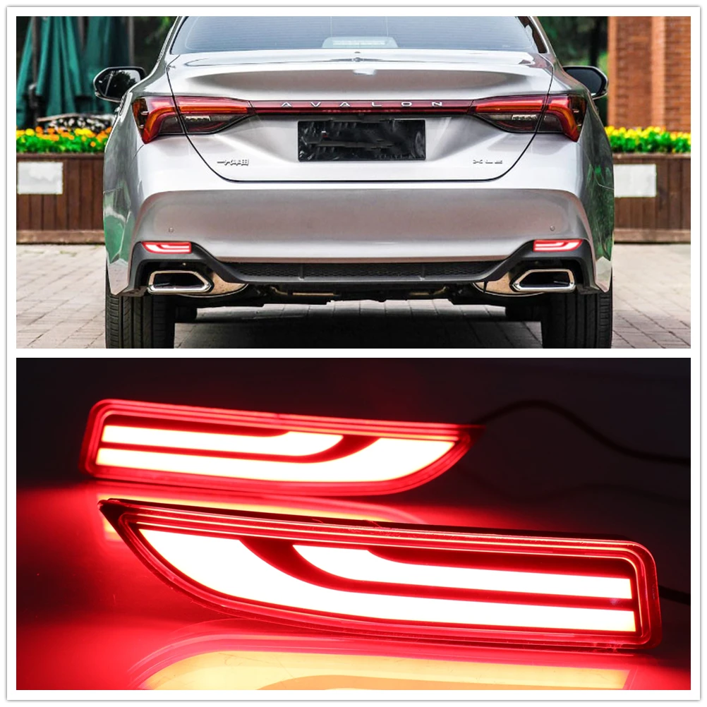 

For Toyota Avalon 2018-2022 LED Rear Bumper Reflector Fog Lamp Boot Diffuser Side Brake Light Signal Indicator Reflective Bulb