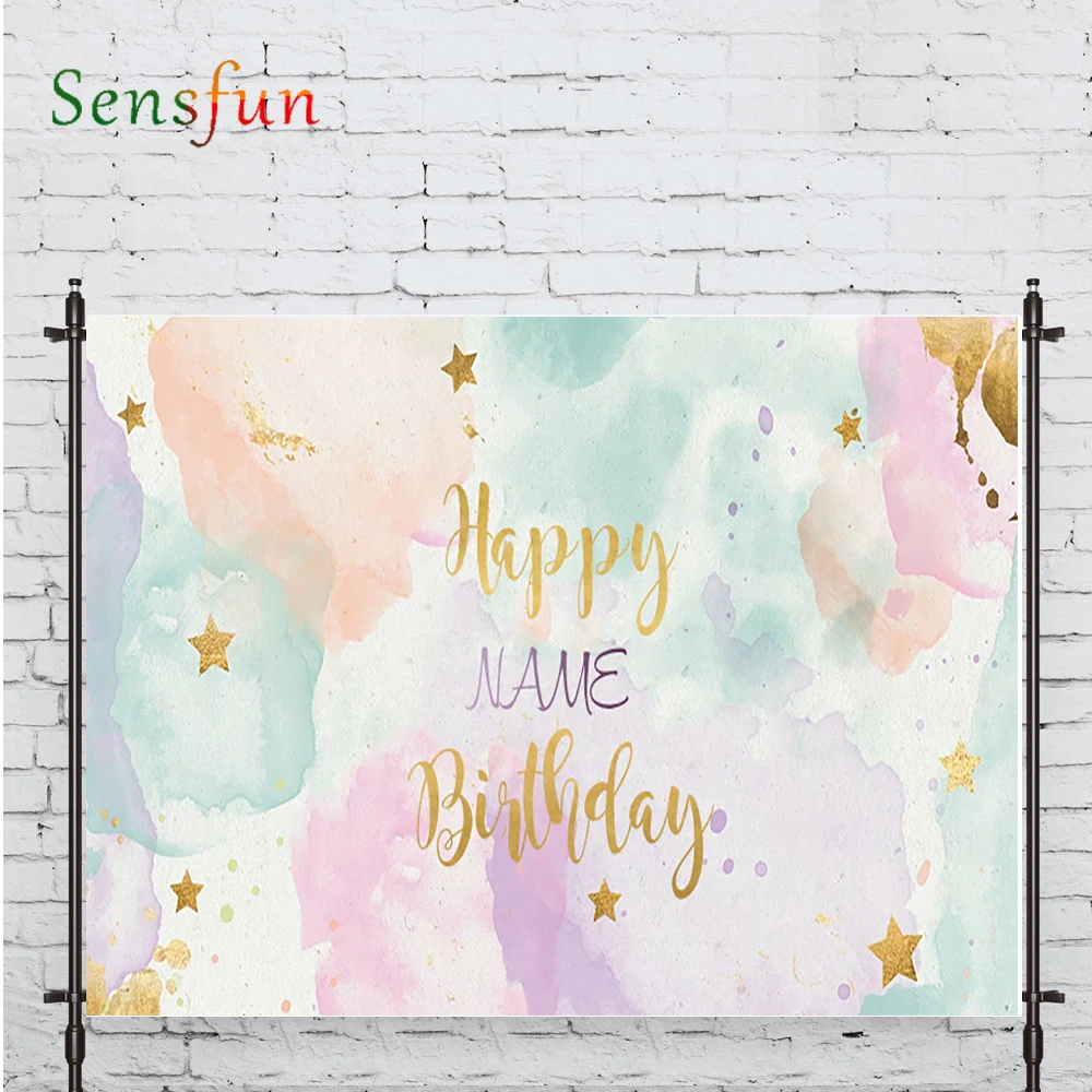 LEVOO Photophone Backdrop Color Painting Birthday Golden Child Photocall Decor Fabric New Shoot Photography Backdrop