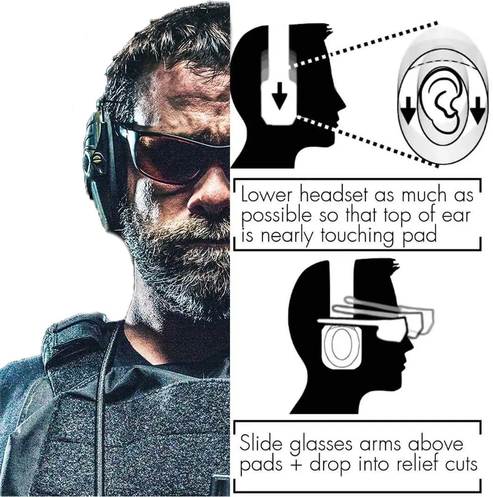 SPECIAL PIE Tactical Headset Adapter Gel Ear Pad for Sport TACTICAL Hearing Protection Headset Hunting Shooting Headset