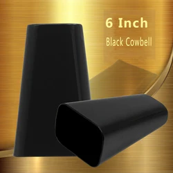 M MBAT 6 Inch Cowbell Black Metal Steel Cattlebell Hand Held Cow Bell  Drumset Accessory Noise Maker Percussion Instrument Parts