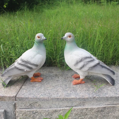 

Creative Resin Imitating Pigeon Arrangement Outdoor Garden Forest Villa Courtyard Sculpture White Room Decoration doll