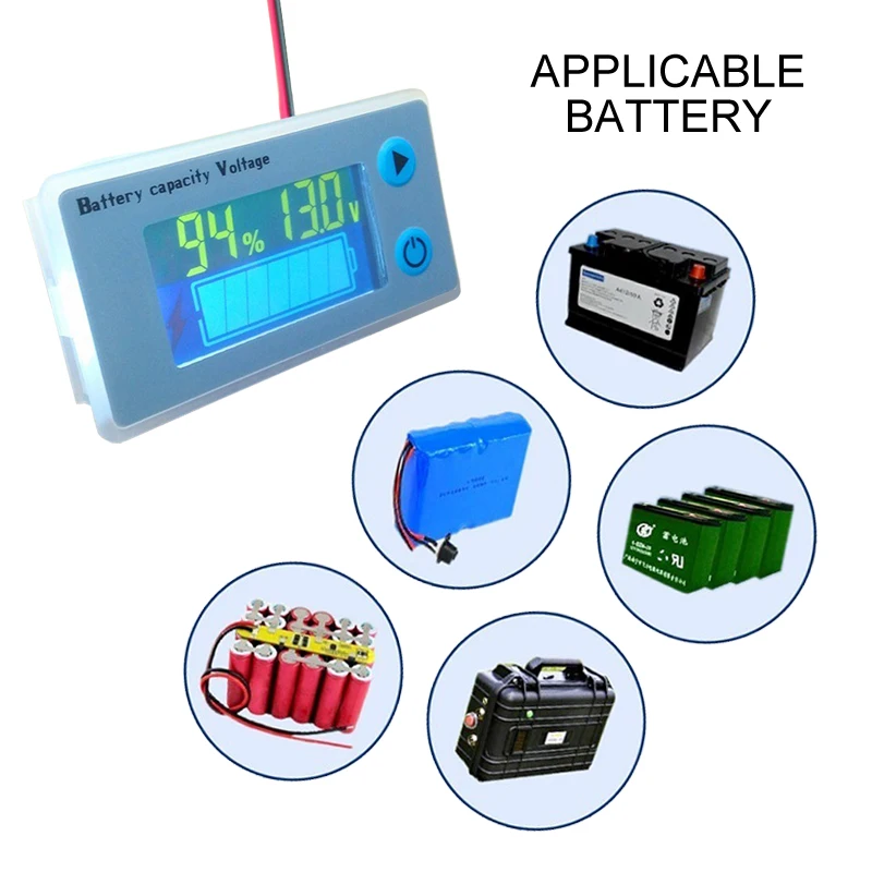 10-100V Universal Battery Capacity Voltmeter Tester LCD Car Lead-acid Indicator Digital Voltmeter Voltage Tester Monitor