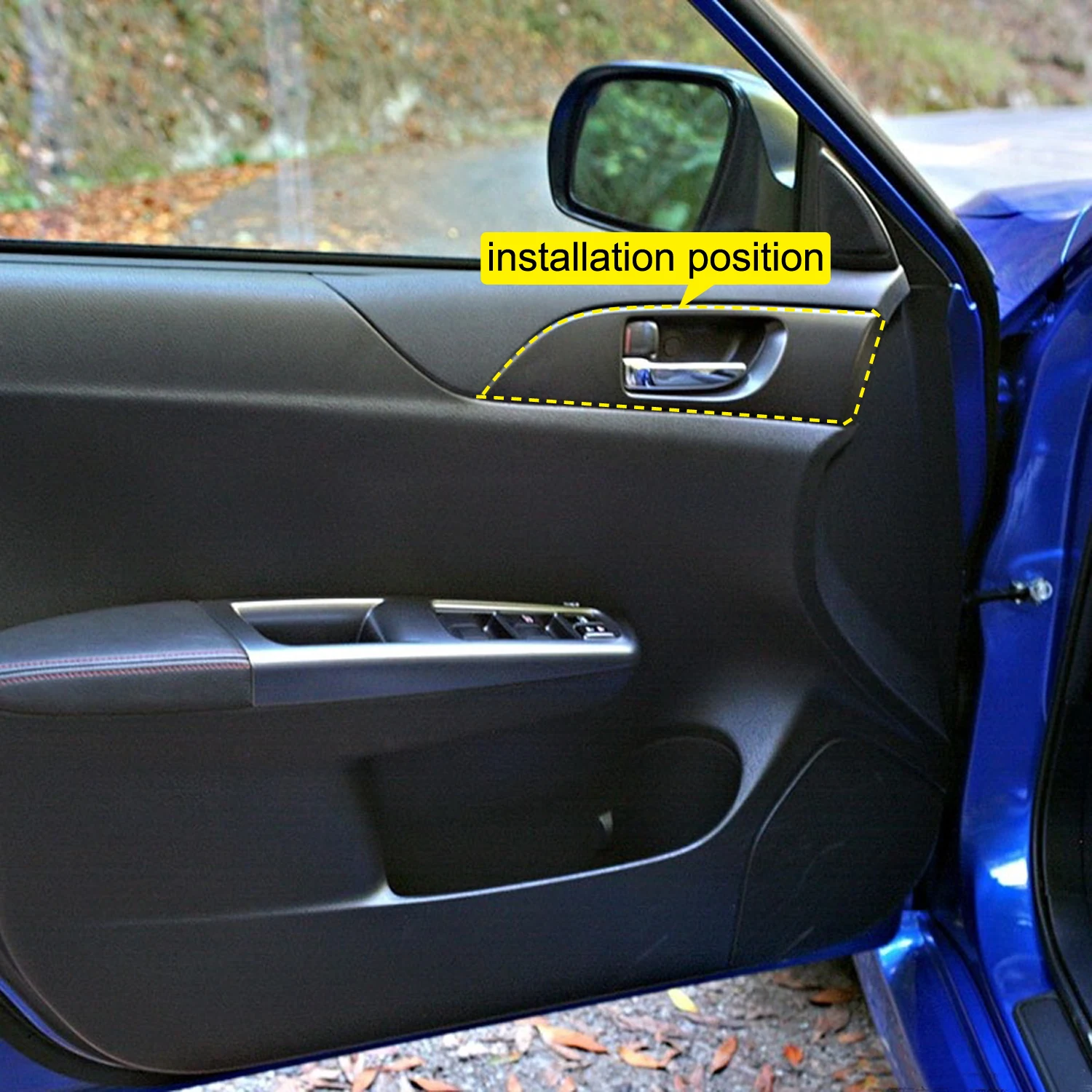 Car Accessories for Subaru WRX / WRX STI 2007-2011 Carbon Fiber Printed Interior Door Handle Bowls Cover Trim 4pcs