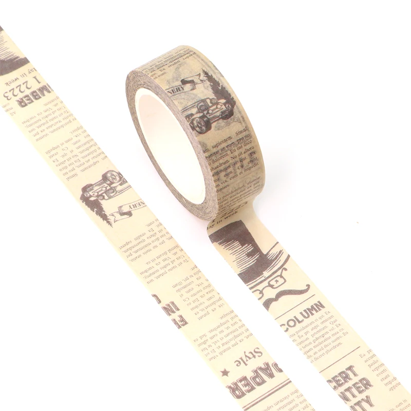 

NEW 1 Roll 10M Diary decorating Vintage Newspaper Washi Tapes for Scrapbooking Journal Adhesive Masking Tape Stationery