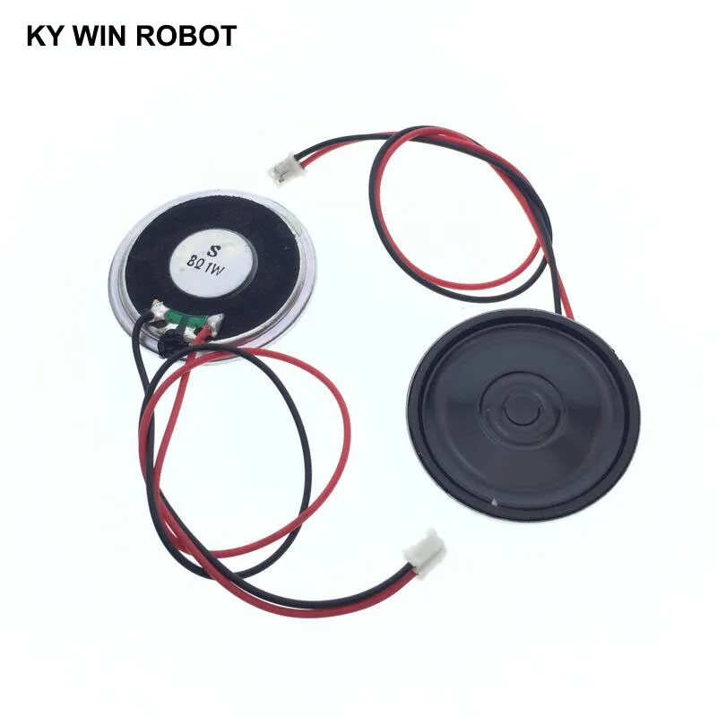 2pcs/lot New Ultra-thin speaker 8 ohms 1 watt 1W 8R speaker Diameter 40MM 4CM thickness 5MM with PH2.0 terminal wire length 20CM