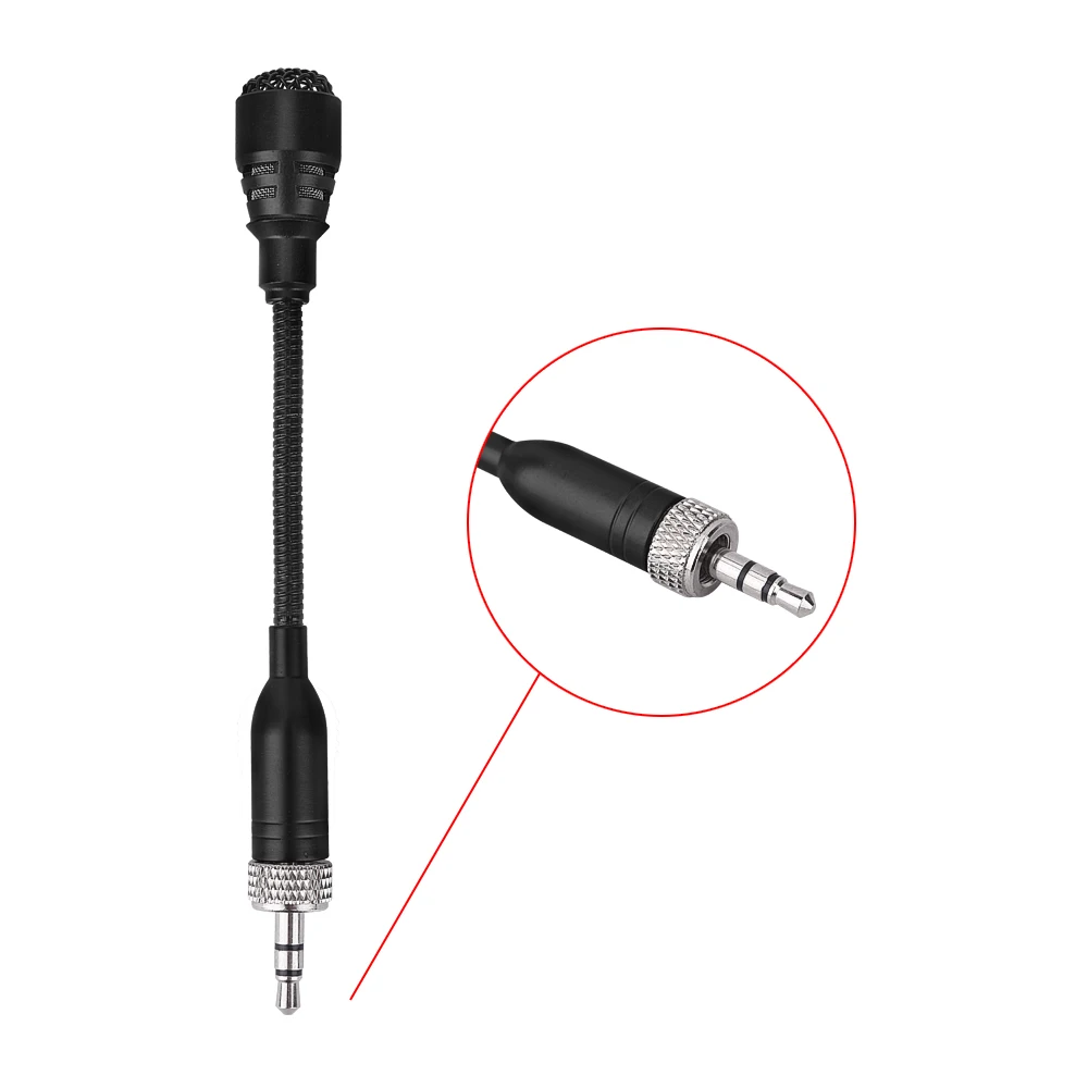 Professional Handheld Style Unidirectional Condenser Microphone For Sennheiser Wireless BodyPack Transmitter 3.5 mm Lockable Mic