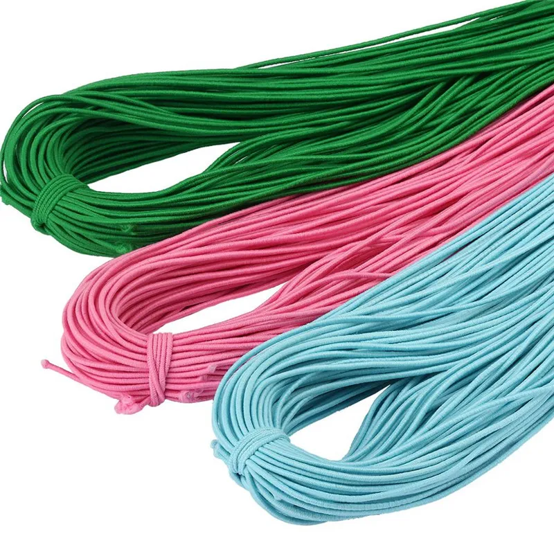 5yards 2mm Colorful High-Quality Round Elastic Band Round Elastic Rope Rubber Band Elastic Line DIY Sewing Accessories