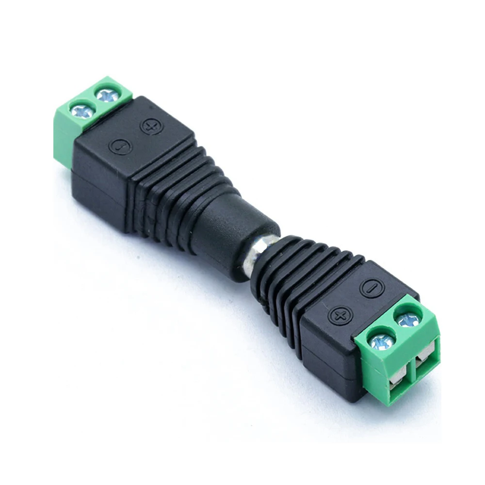 Female Male DC Connector 5.5mm x 2.1mm Power Jack Adapter Plug Cable Connector For LED Strip Security Cameras