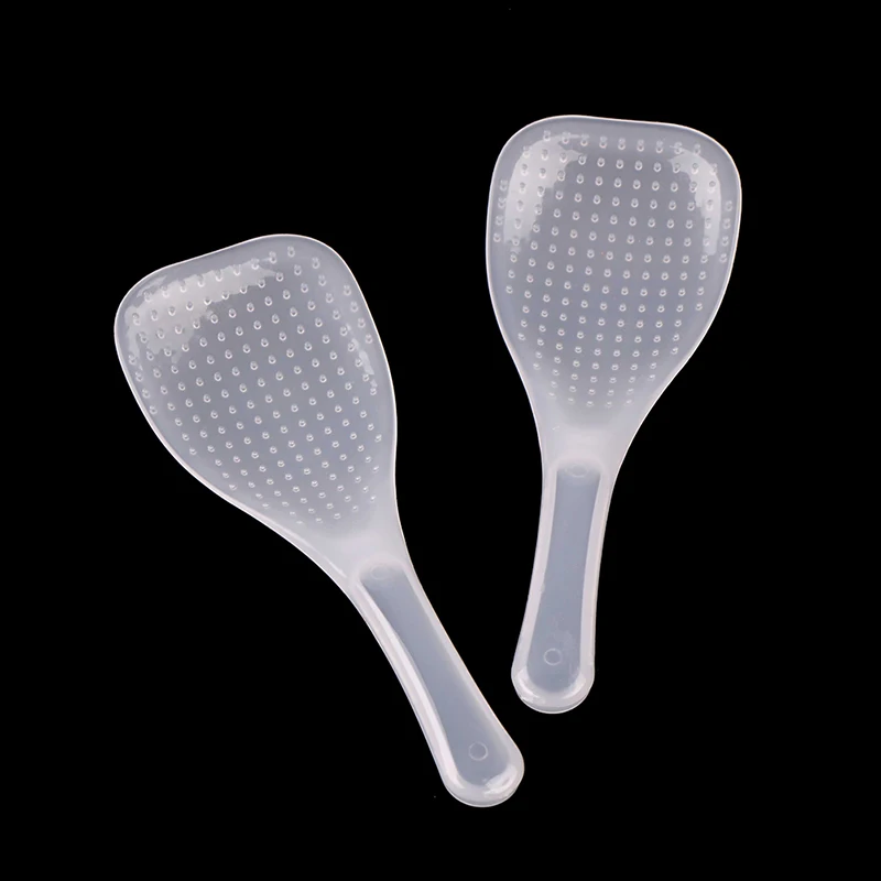 2Pcs อาหารเย็นหม้อหุงข้าวสิ่งแวดล้อมพิเศษ Non Stick ABS ช้อนข้าวสำหรับเครื่องมือห้องครัวช้อนซุปบนโต๊ะอาหาร