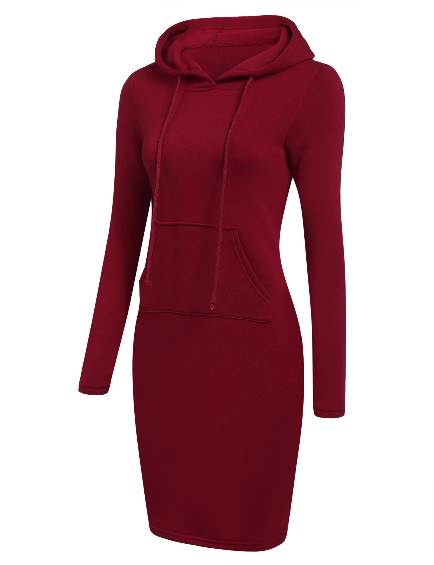 Women long Hooded Sweatshirts Dress 