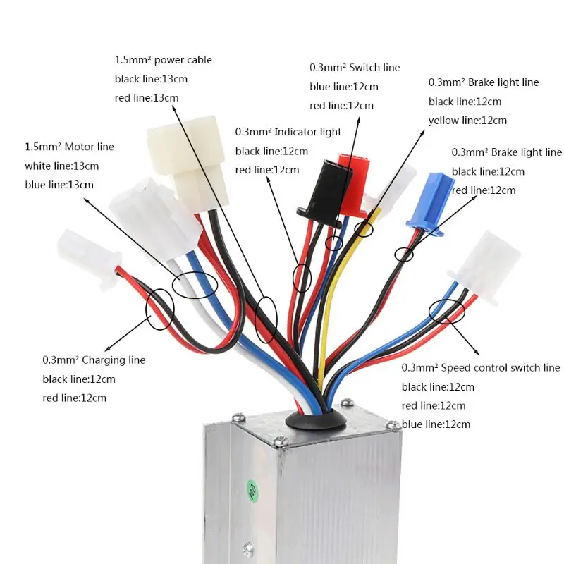 DC 24V 250W Motor Speed Brush Controller For Electric Bicycle Bike Scooter