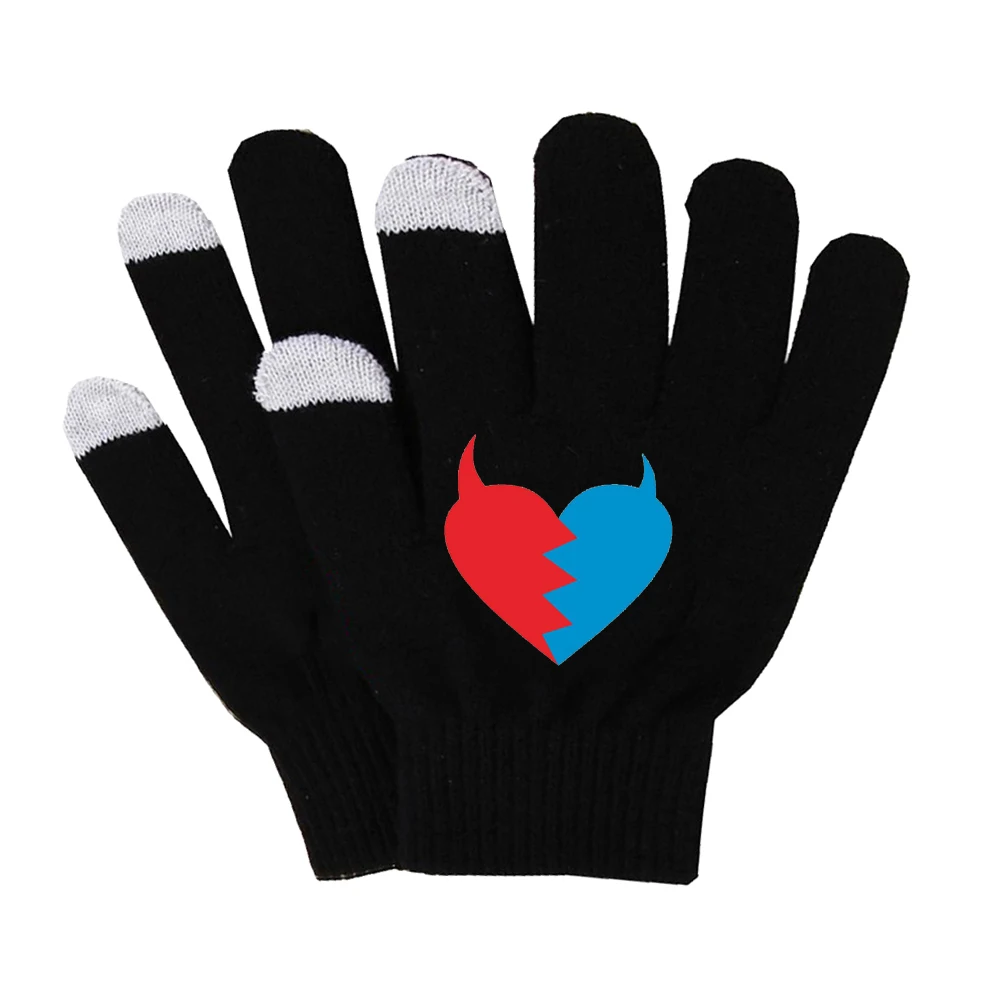 

Anime DARLING in the FRANXX Gloves Solid Color Warm Finger Cotton Gloves Black Gloves Knitting Wrist Gloves
