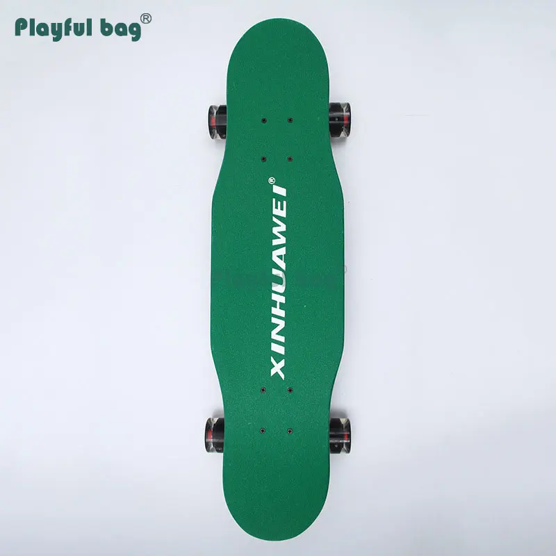 Playful Bag 79CM Four-Wheel Skateboard Durable maple Double Rocker skateboard Flashing Wheels Toys Long Board MA23