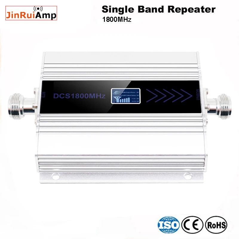 Бустер для мобильного телефона 4G LTE DCS, усилитель сигнала сотовой связи, GSM, 1800 МГц, сеть 4G, коэффициент усиления 65 дБ, ЖК-дисплей