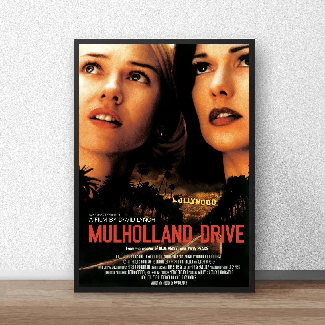 Mulholland Drive Filmplakat, Leinwand, Kunstdruck, Heimdekoration, Wandgemälde (kein Rahmen)