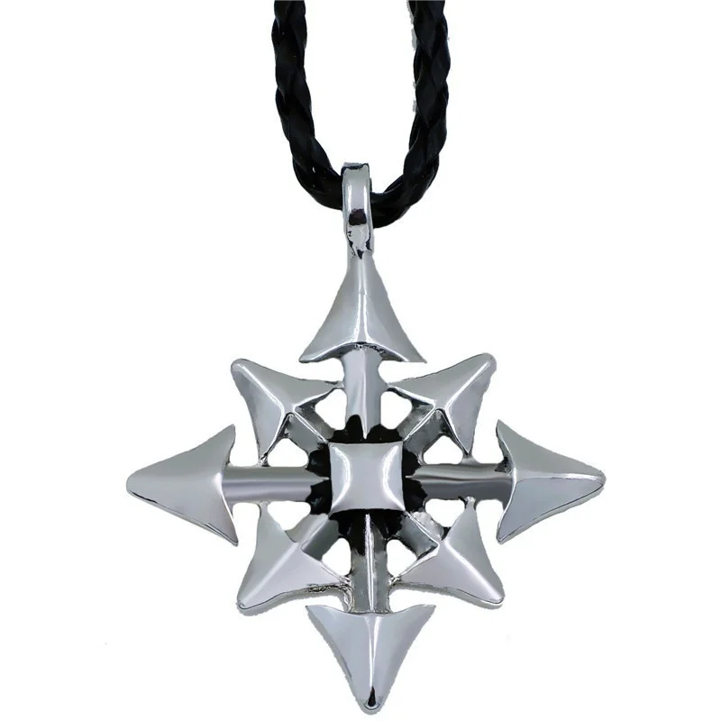 Unisex Vintage Mode Zilveren Kleur Sneeuwvlok Patroon Lederen Hanger Ketting Sieraden