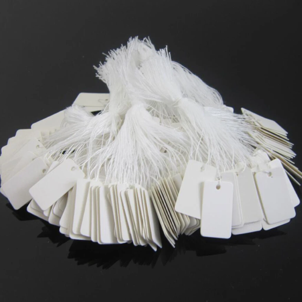 100pcs White Price Tags Marking Tags Writable Blank Sale Price Labels Supplies