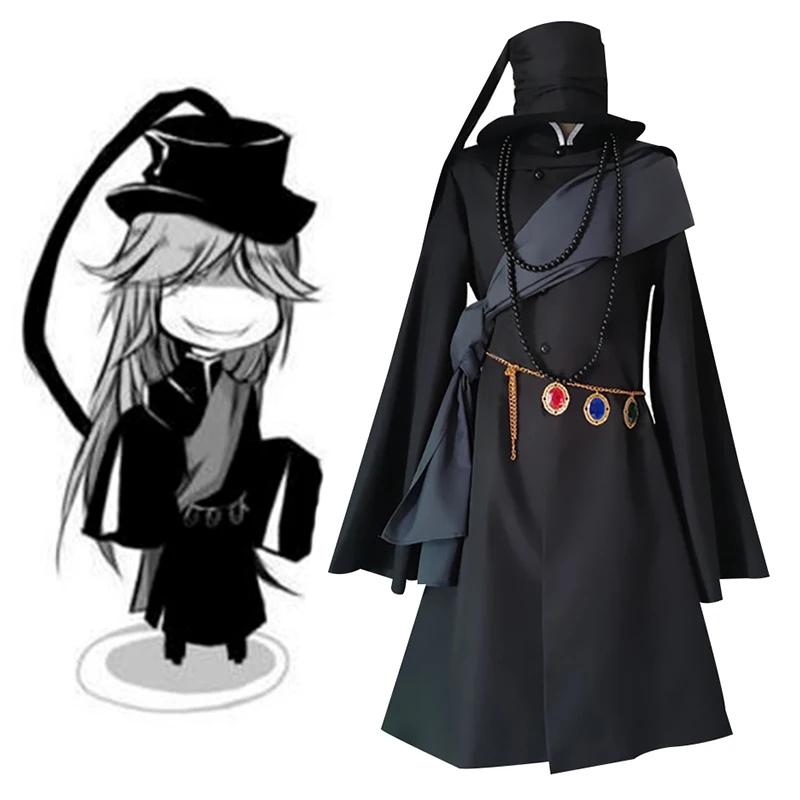 

Black Butler Cosplay Kuroshitsuji Undertaker Halloween Party Costume Full Set Uniform