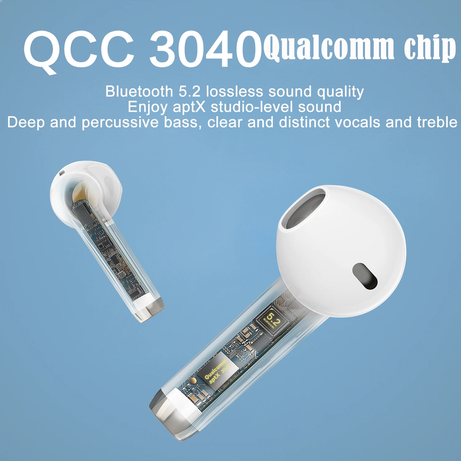 XDOBO-auriculares inalámbricos Gem2005 TWS, cascos con Bluetooth 5,2, Qualcomm 3040, aptX, cancelación de ruido, 40H de tiempo de reproducción, VS TWS200, Onyx Ace