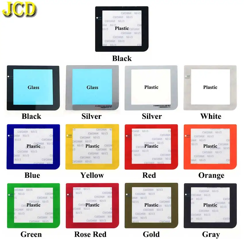 JCD Plastic Glass Screen Lens For Gameboy Pocket GBP Console LCD Screen Mirror Protector Cover W/ Adhensive