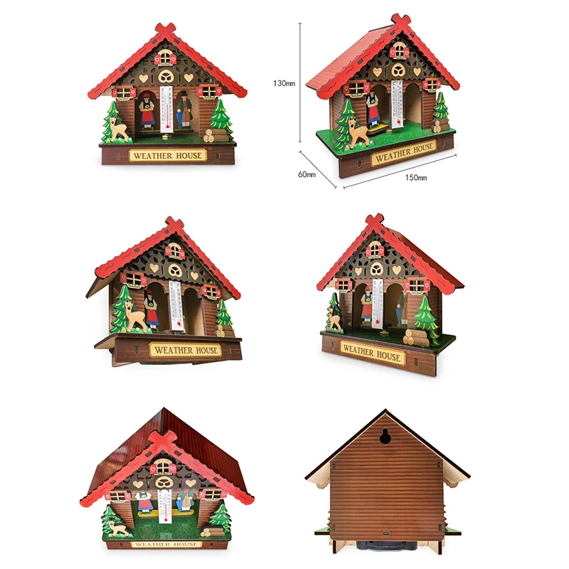 الطقس البيت شاليه بارومتر ميزان الحرارة الرطوبة حلي معلقة الديكور في الأوراق المالية