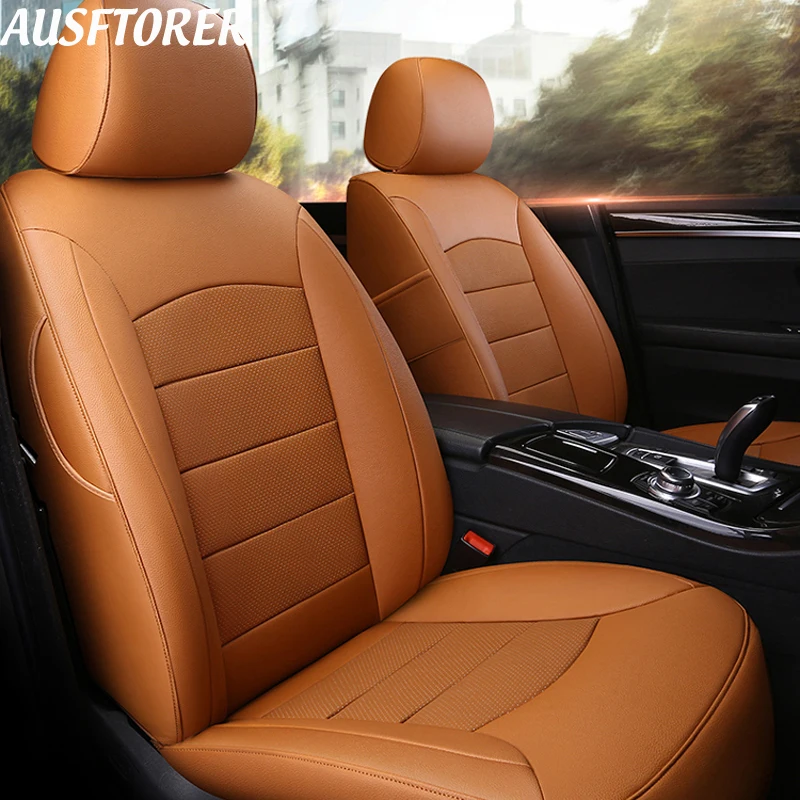 Cowhide & PVC Leather Seat Cover for Lexus ES350 ES300 ES250 ES300h ES330 Seat Covers Set for Car Cushions Accessories 1998-2021