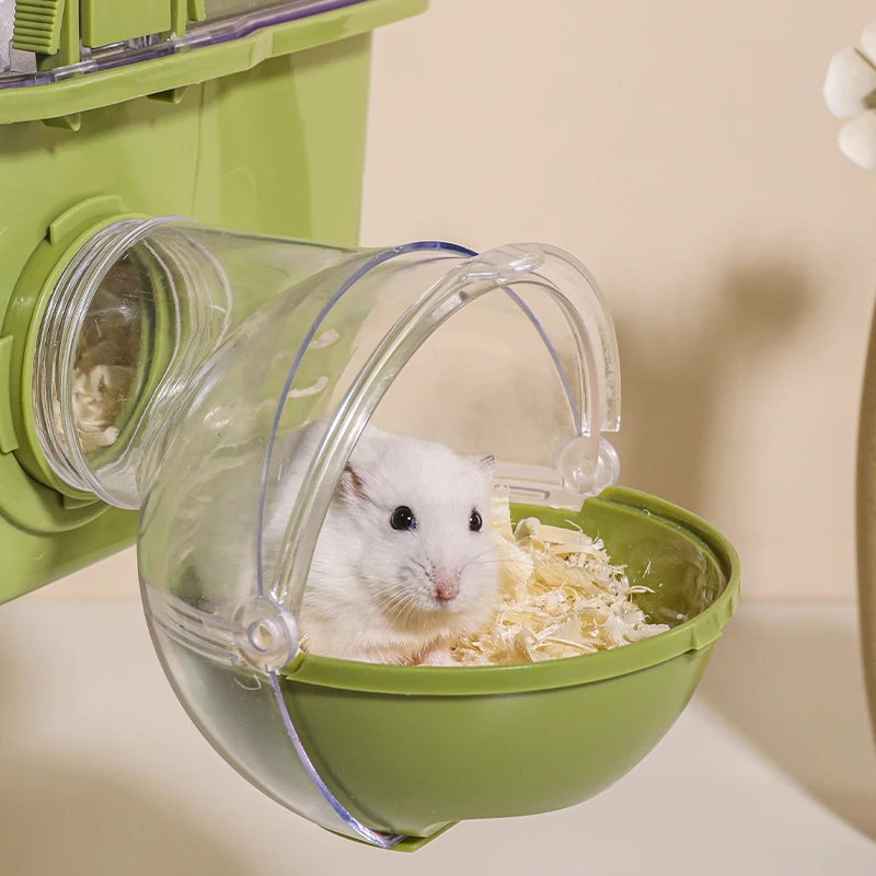 

Hamster External Bathroom Bedroom Small Pet Cage Tubes Toilet Bathtube Bath Sand Box Room Rat Mouse Supplies