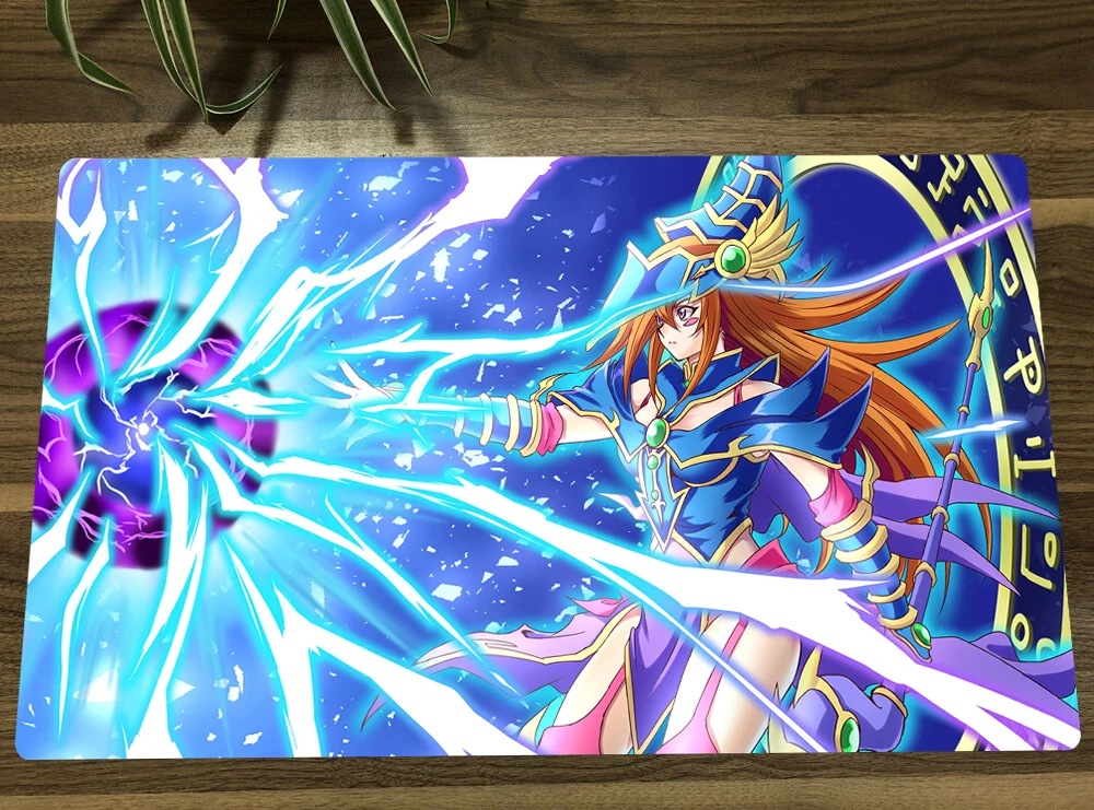 YuGiOh Magician's Valkyria Dark Magician Girl TCG Mat Trading Card Game Mat Custom CCG Playmat Mouse Pad Desk Mat 60x35cm