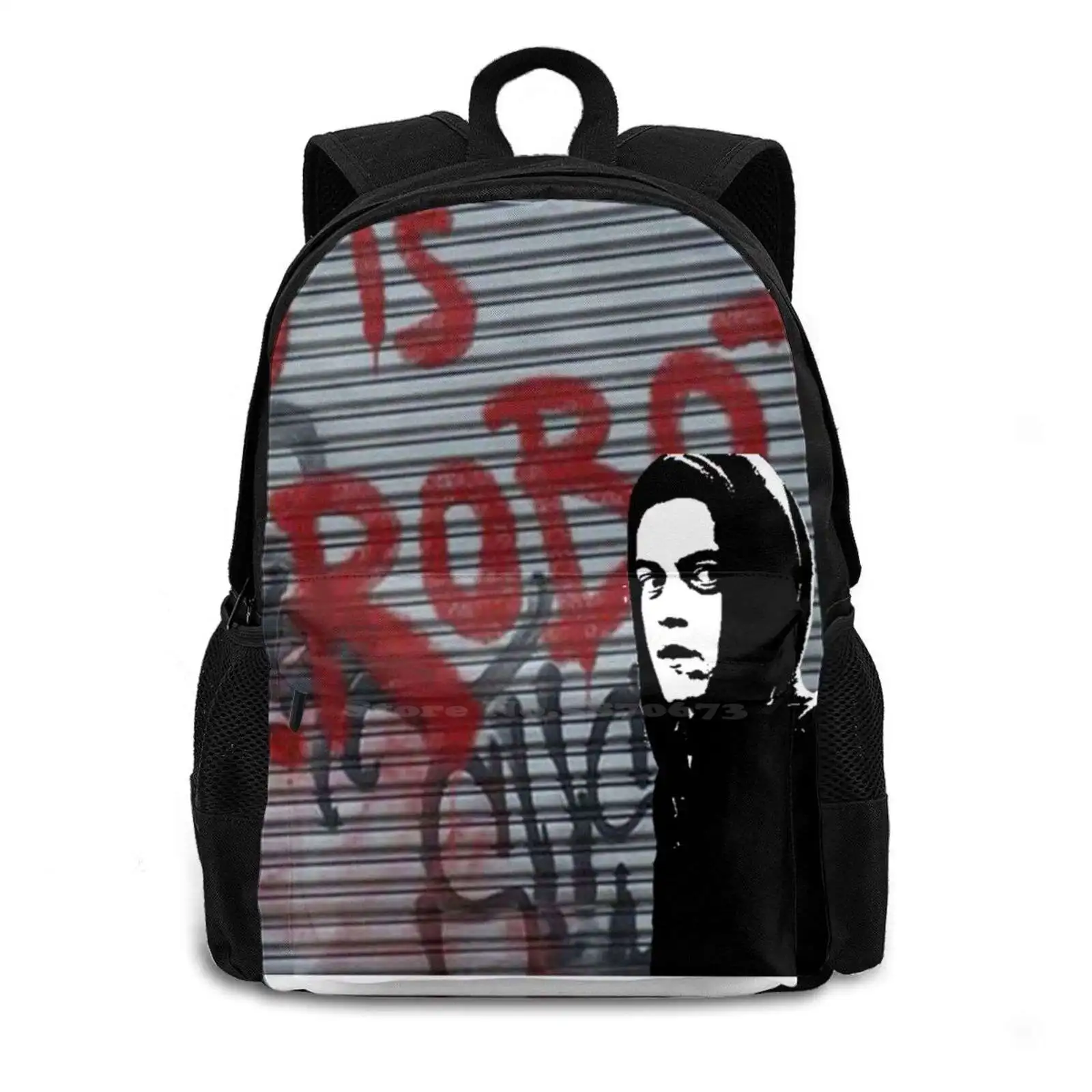 Mr Robot-Who Is Mr Robot School Bags Travel Laptop Backpack Mr Robot Robot Robot Series Whos Mr Robot