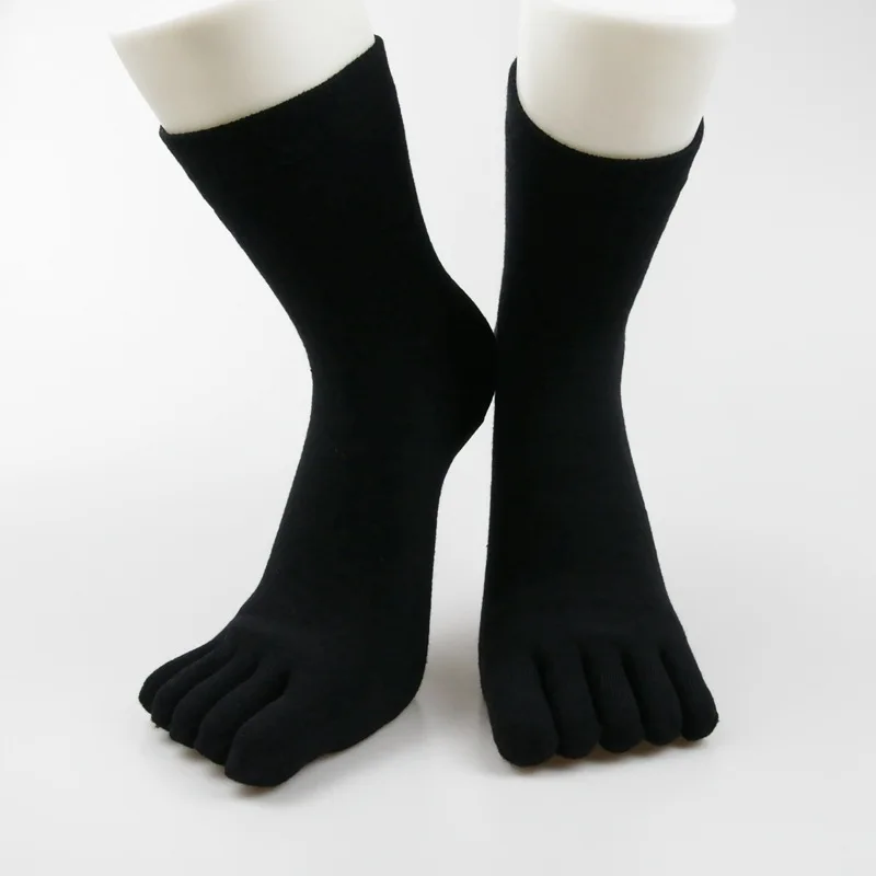 Winter Terry Fünf Finger Socken Zehen Thermische Warme Baumwolle Solide Kurze Business Atmungsaktive Weiche Elastische Männer Gegen Kalte Schnee Socken