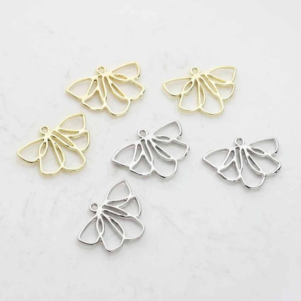 Zinc Alloy Charms   Hollow Flower Shape Charms Connector 6pcs/lot For DIY Fashion Earrings Making Accessories