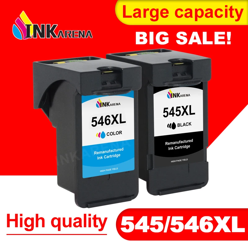 

INKARENA Compatible pg-545 545XL 546XL Ink Cartridge Replacement for Canon PG545 CL546 for Pixma MG3050 2550 2450 2550S 2950